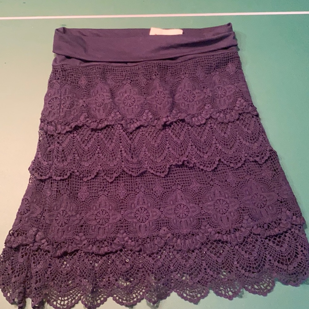 Knit skirt with lining